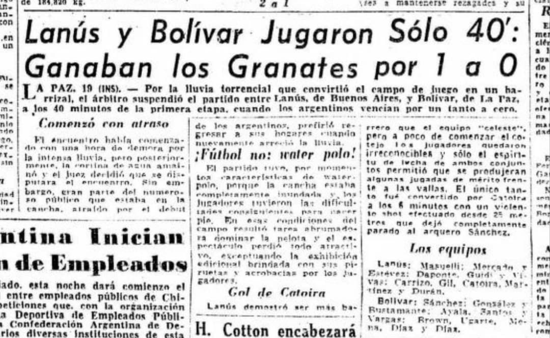Imagen del partido Lanús vs Bolivar