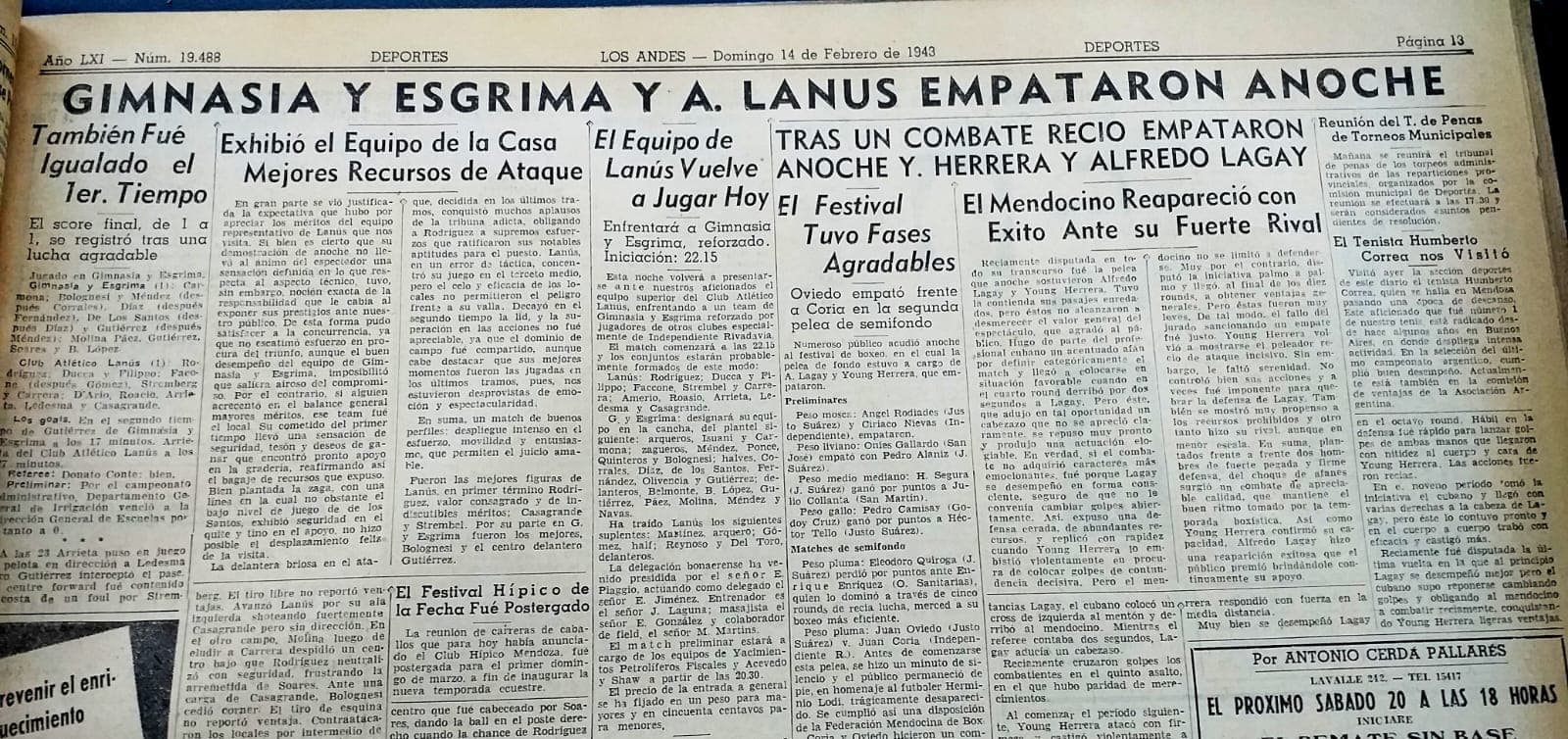 Imagen del partido Lanús vs Gimnasia y Esgrima (Mendoza)