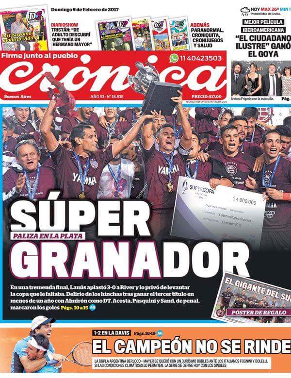 Imagen del partido Lanús vs River Plate