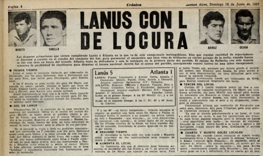 Imagen del partido Lanús vs Atlanta