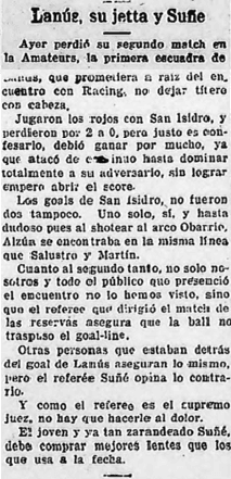 Imagen del partido Lanús vs San Isidro
